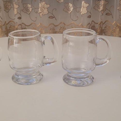 Sejdlar, 4 st, glas, Boda, i klarglas. Höjd 13 cm.