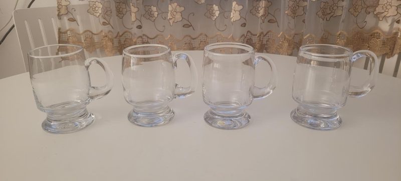 Sejdlar, 4 st, glas, Boda, i klarglas. Höjd 13 cm.