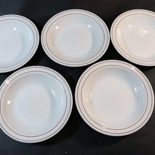 5 Djupa tallrikar, FIGGJO NORWAY VITROPORSELEN 3506 E, V555