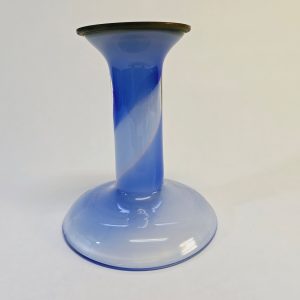 Studio Åhus Signerad Glasljusstake/Lampfot - Blå, Unik Design från 1981