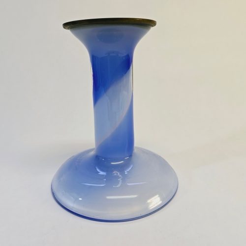 Studio Åhus Signerad Glasljusstake/Lampfot - Blå, Unik Design från 1981