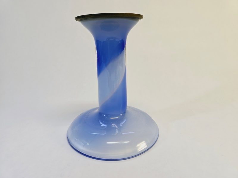 Studio Åhus Signerad Glasljusstake/Lampfot - Blå, Unik Design från 1981