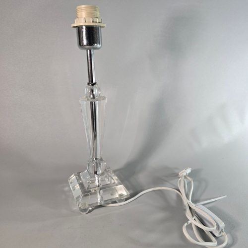 BORDSLAMPA, lampfot utan skärm, glas och metall - 37cm