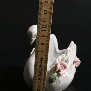Japanskt Figurin Svan, Stämplad Import, Vintage