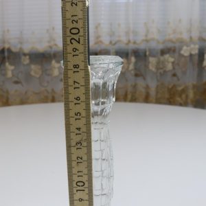Ljusstake, glas, 18cm