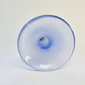 Studio Åhus Signerad Glasljusstake/Lampfot - Blå, Unik Design från 1981