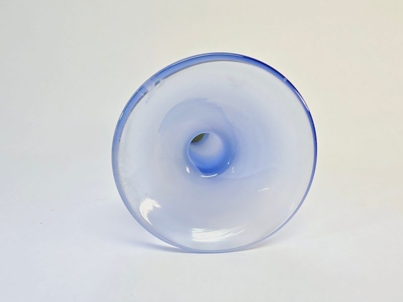 Studio Åhus Signerad Glasljusstake/Lampfot - Blå, Unik Design från 1981