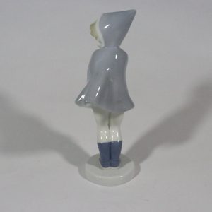Metzler & Ortloff figur / Claire Girl in Wind #7271 / Tysk porslinsfigur