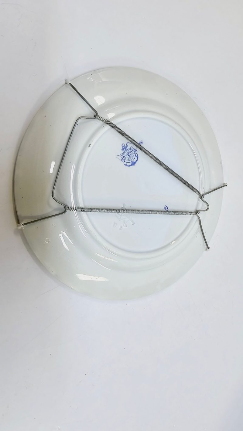 Gustavsberg "Göteborg" – Elegant Antik Tallrik med Blå Dekor