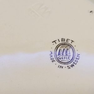 Gefle 'Tibet' Djup Tallrik – Svenskt Porslin med Historisk Charm