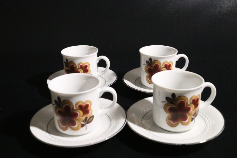 Set med 4 kaffekoppar och fat – Winterling Bavaria Roslau