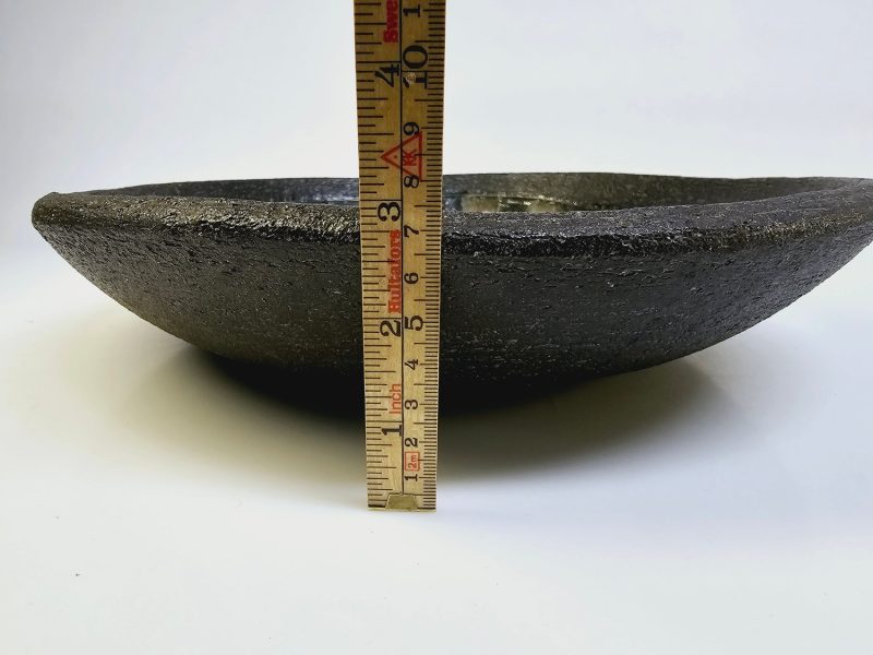 Unik och Handgjord Keramisk Skål med Båtmotiv, 34,5 cm
