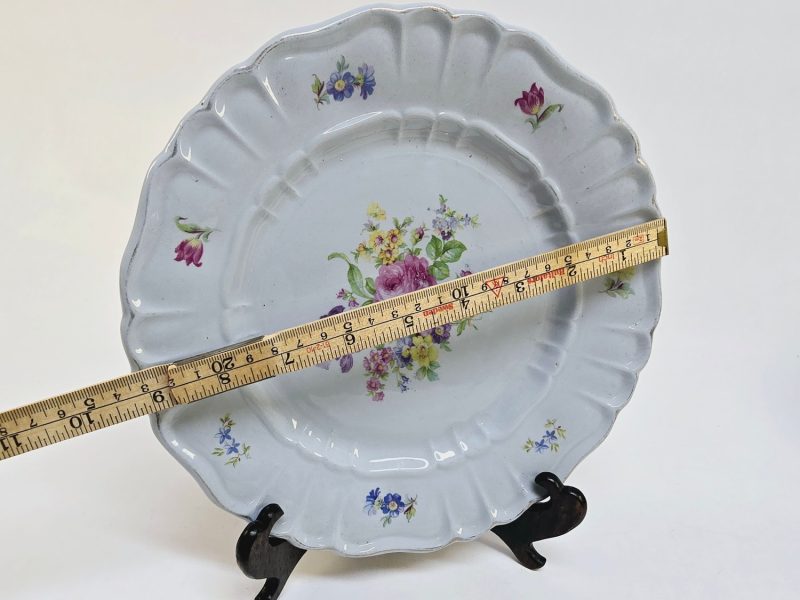 Antik Tallrik "Rosalie" – Svenskt Porslin med Blomdekor