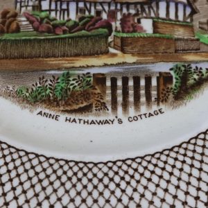 Myott Son &Co Shakespears Birthplace Flat Tallrik.
