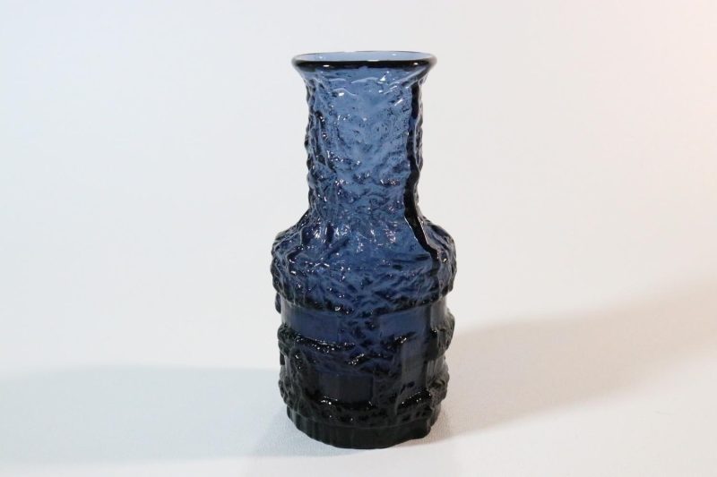 Mindre blå glasvas - kobolt, Göte Augustsson, Ruda glasbruk