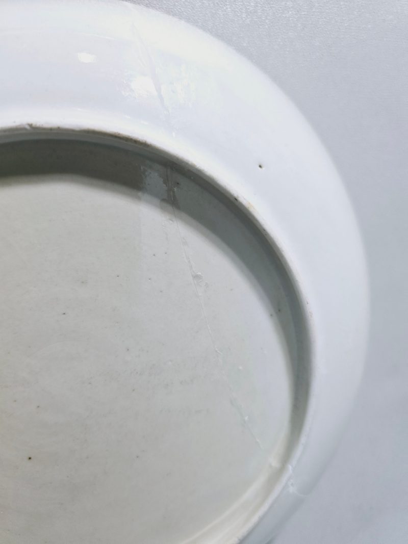 Kinesisk exportporslin armoriell middagstallrik, vapenporslin, cirka 1800