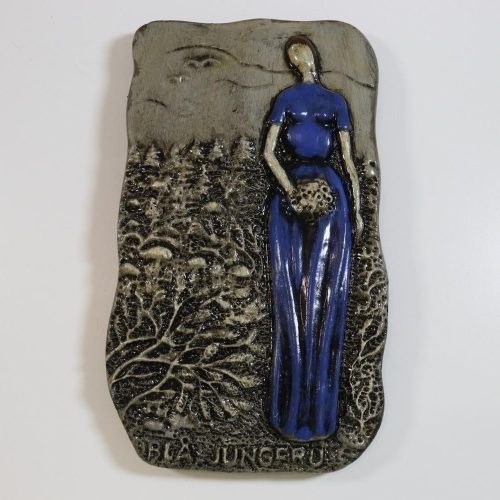 Väggrelief, "BLÅ JUNGFRU", Monogramsignerad: C.S
