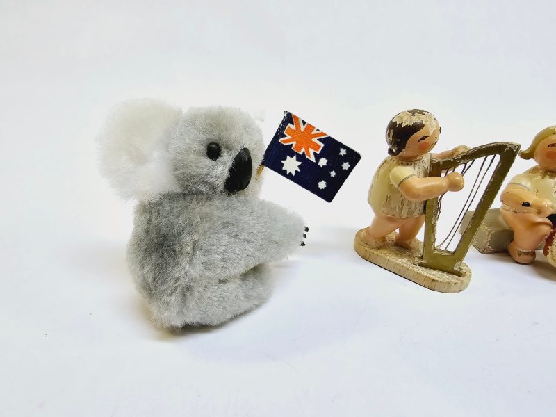 Vintage Australiensisk Souvenirset med Koalor och Syetui