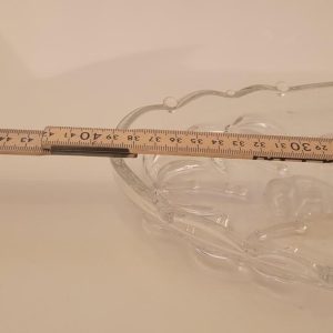 Avlångt glasfat, uppläggningsfat, 39cm