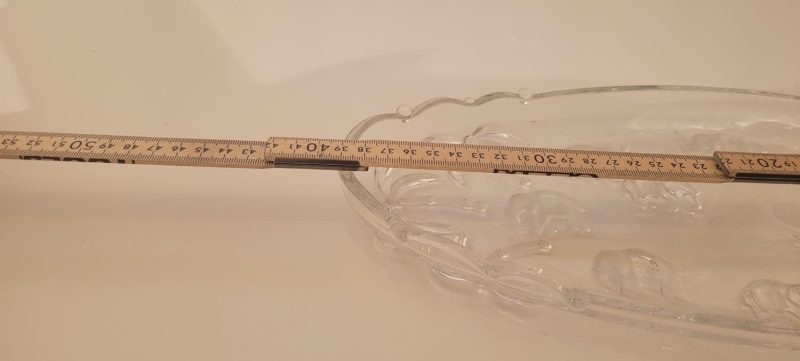 Avlångt glasfat, uppläggningsfat, 39cm