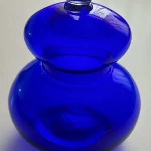 LOCKSKÅL, glas, Potpurriburk, koboltblå