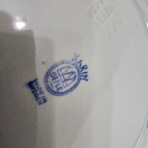 Assietter, 5st, Gefle "karin", målad dekor - nagg
