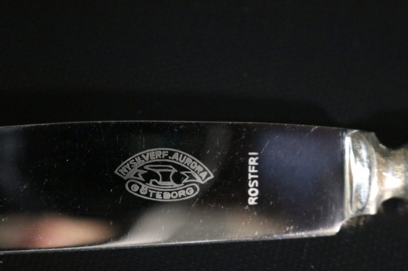 Antikt Bestickset - 14 Knivar från Nysilverfabriken Aurora, Göteborg