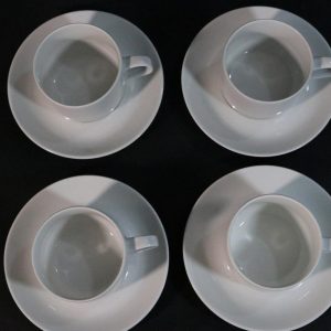 4st Kaffekoppar med fat, Rörstrand Sweden