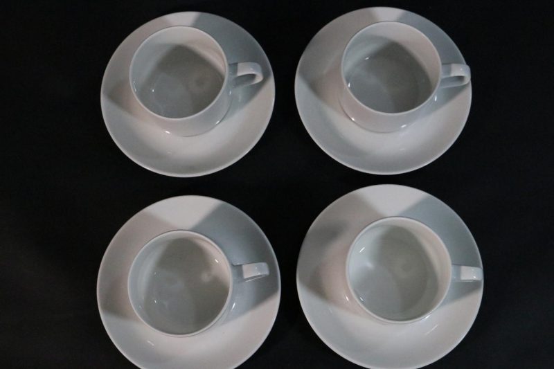 4st Kaffekoppar med fat, Rörstrand Sweden