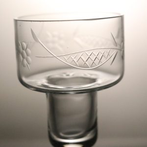 Ljusstake i glas med lång stjälk