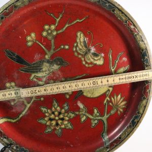 Vackert Dekorativt Fat med Fåglar och Fjärilar – 30 cm i Diameter