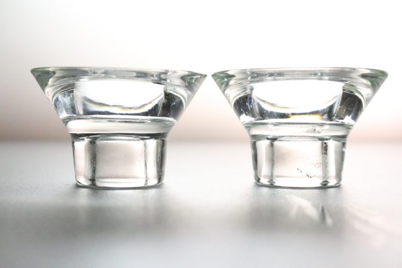 KNUT/MARIANNE HAGBERG. LJUSHÅLLARE, 2 st, glas, design K Hagberg/M Hagberg
