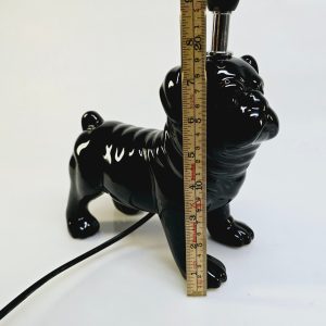 Unik svart bulldog-lampa – modern design för en lekfull inredning