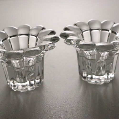 2st ljushållare Forever Crystal, 24 % bly,  för långa ljus