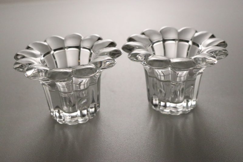 2st ljushållare Forever Crystal, 24 % bly,  för långa ljus