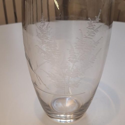 Vas med etsning, 26cm