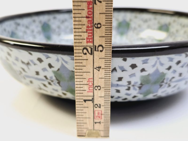 Elegant keramikskål med unik mosaikdesign, 17 cm