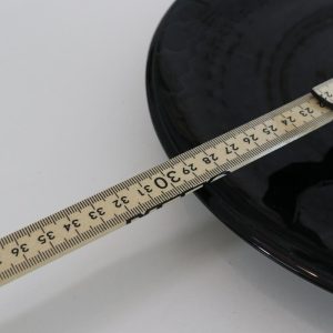 Glasfat i färgat glas - svart - 29cm