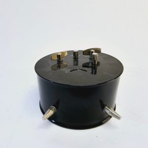 Klassisk Mekanisk Bordsklocka i Svart - Vintage Stil med Dubbel Ringklocka