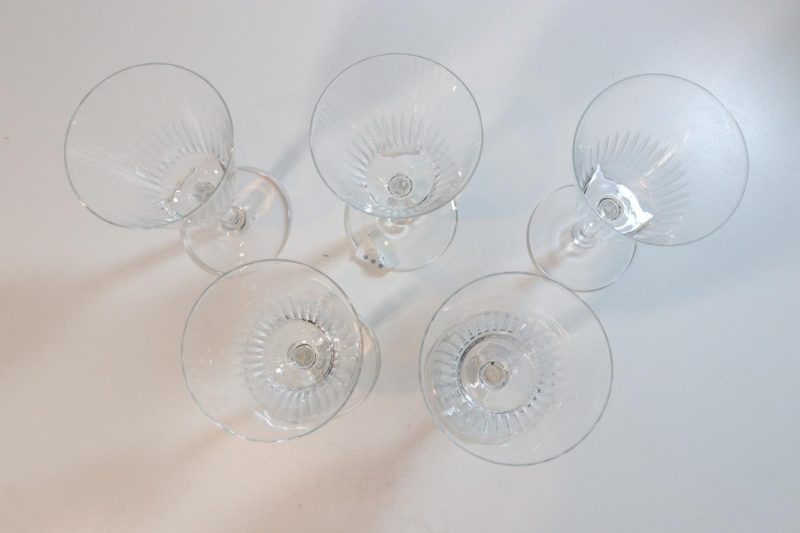 Glasservis, 5 glas, F-& HL Kristall, Kosta Diameter 7cm Höjd= 14,5cm