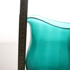 Kanna i grönt / Teal färgat glas