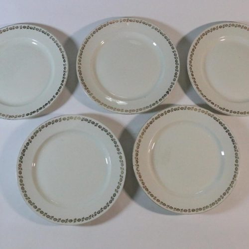 5st förrättstallrikar Gefle "Guldros", nagg förekommer - 20cm