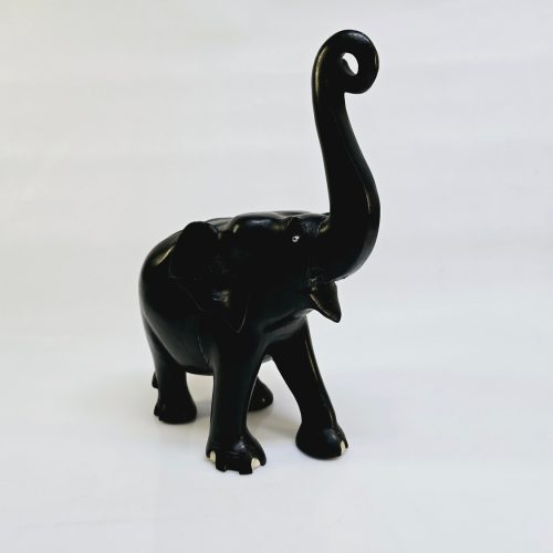 Handgjord träelefant – 31,5 cm hög