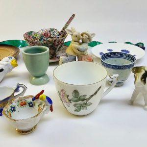 Charmigt assorterat porslinssortiment – B&G Denmark, Höganäs, Old Gustavsberg mm
