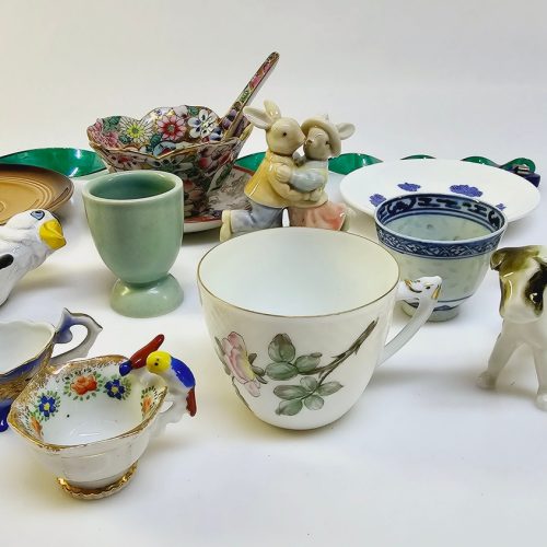 Charmigt assorterat porslinssortiment – B&G Denmark, Höganäs, Old Gustavsberg mm
