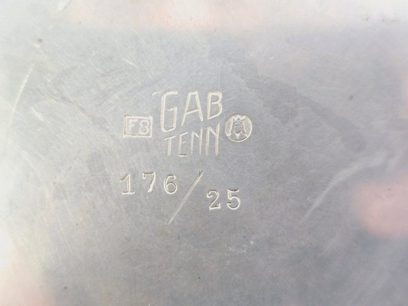 Exklusiv GAB Tennskål med detaljerade fiskmotiv - Svenskt hantverk i toppklass!