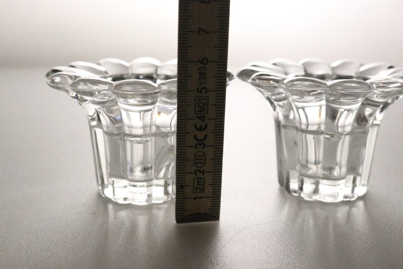 2st ljushållare Forever Crystal, 24 % bly,  för långa ljus