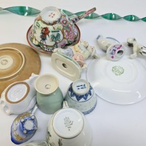 Charmigt assorterat porslinssortiment – B&G Denmark, Höganäs, Old Gustavsberg mm