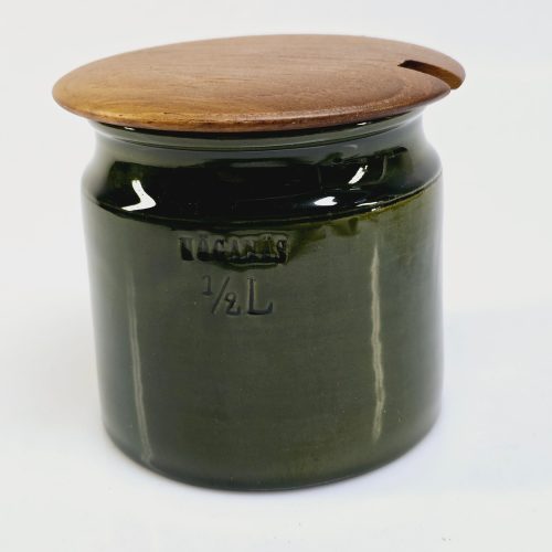 Höganäs Keramikburk ½L med trälock