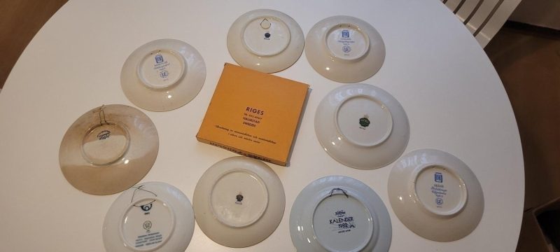 Blandade samlartallrikar bl.a Jackie Lynd, Otto Hedström, UE, Rörstrand, B&G mm